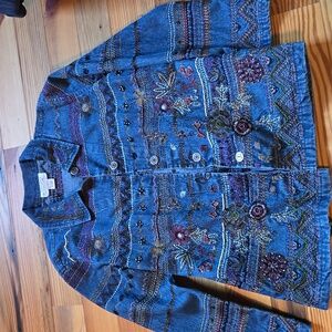Flashback couture small denim embroidered jacket